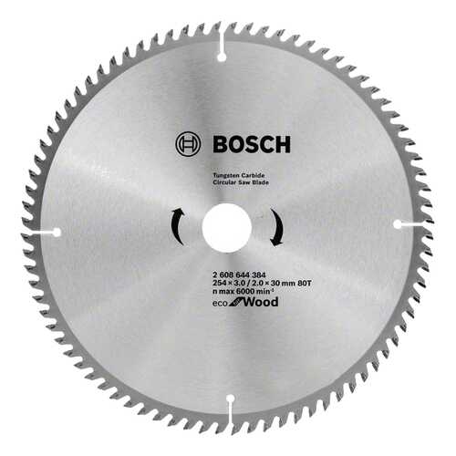 Диск по дереву Bosch ECO WO 254x30-80T 2608644384