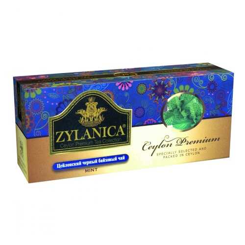 Чай Zylanica Ceylon Premium черный байховый с мятой 25 пакетиков