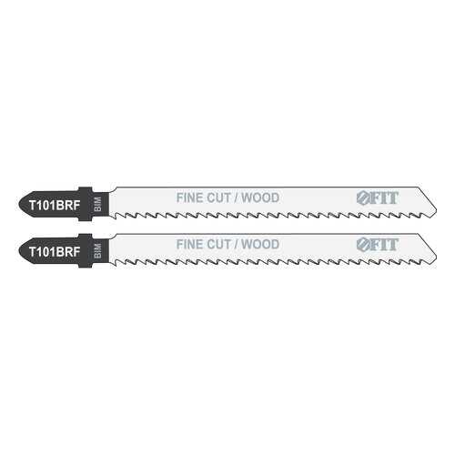 Пилки для лобзиков по дереву, 100/74/2,5 мм (T101BRF), 2 шт. FIT 40956
