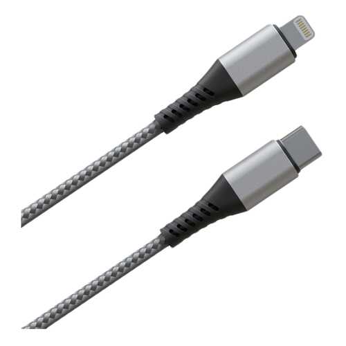 Кабель InterStep Power Delivery Type-C/Lightning 1,5м Grey