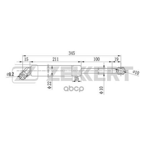 Амортизатор Багажника/капота Zekkert GF1424