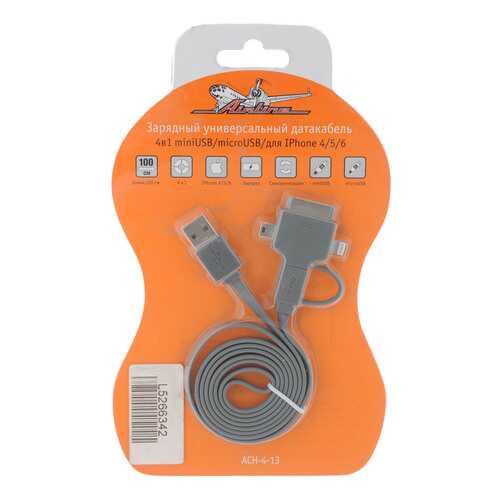 Кабель Airline ACH-4-13 Lightning 1м Grey