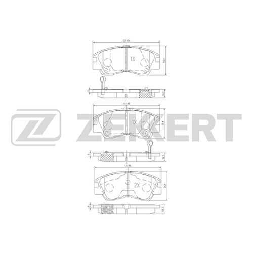 Комплект тормозных колодок, дисковый тормоз ZEKKERT BS-1858