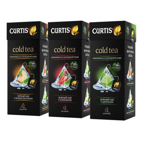 Набор чая Curtis Cold tea, ассорти , 12 пирамидок х 3 упаковки
