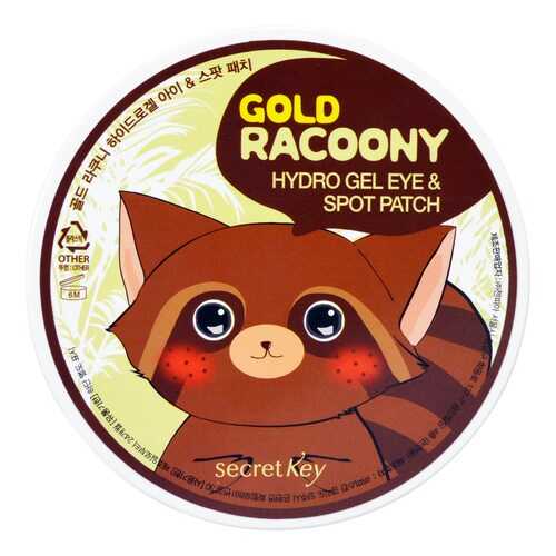 Патчи для глаз secret Key Gold Racoony Hydrogel Eye & Spot Patch 90 шт