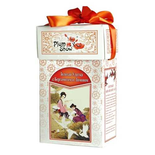 Чай Plum Snow Золотая Улитка с Бергамотом и Лимоном, чёрный листовой, 100 гр