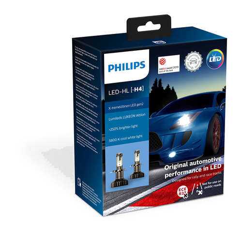 Лампа H4 13.2v (22w) X-Tremeultinon Led Gen2, 2шт. В Пласт.Коробке Philips арт. 11342XUWX2