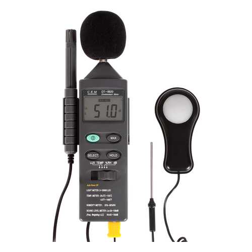 Шумомер CEM Шумомер Люксметр Влагомер Термометр DT-8820