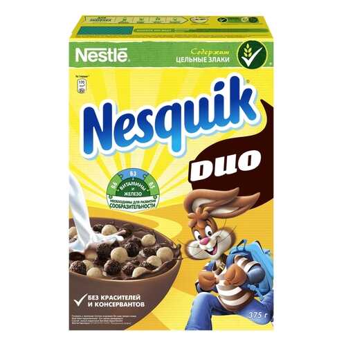 Готовый завтрак шоколадный Nesquik duo 375 г