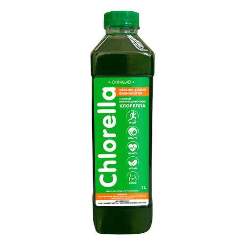 Напиток органический Хлорелла BOMBBAR Chikalab Chlorella 1000 мл