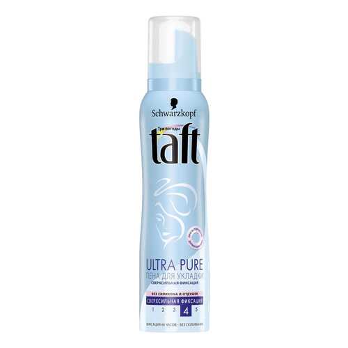 Пена для укладки волос Taft Ultra Pure сверхсильная фиксация 150мл