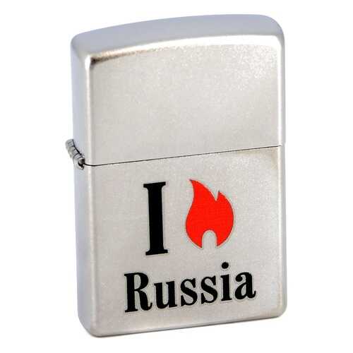 Зажигалка Zippo №205 Flame Russia Satin Chrome