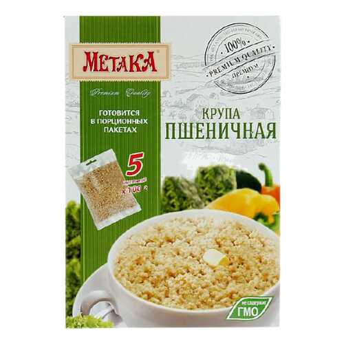 Крупа пшеничная Метака в порционных пакетах 100 г 5 пакетиков