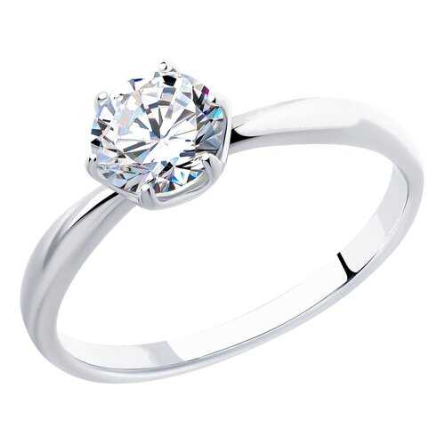 Кольцо женское SOKOLOV из серебра со Swarovski Zirconia 89010123 р.18.5