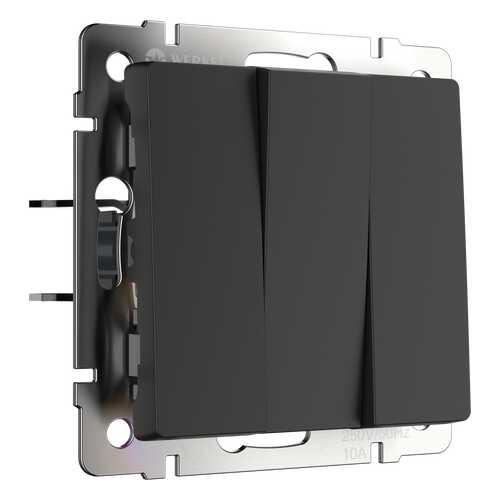 Выключатель Werkel WL08-SW-3G черный матовый