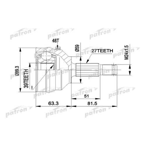 Шрус PATRON PCV1224