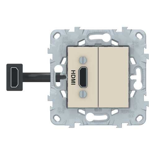 SE Unica New Бежевая Розетка HDMI