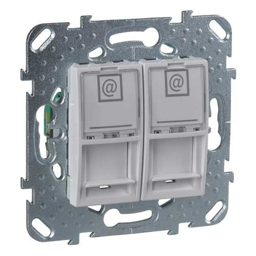 Механизм компьютерной розетки СП Schneider Electric Unica, 2 модуля, RJ45, белый