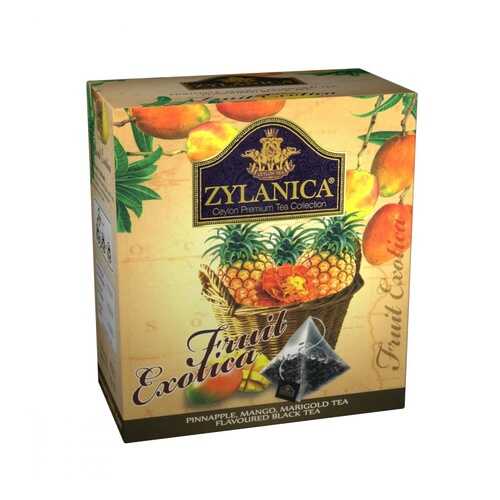 Чай Zylanica Fruit Exotica черный с ананасом манго лепестками календулы 20 пирамидок