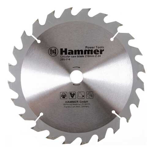 Диск пильный Hammer Flex 205-114 CSB WD 210мм*24*20/16мм по дереву 30664