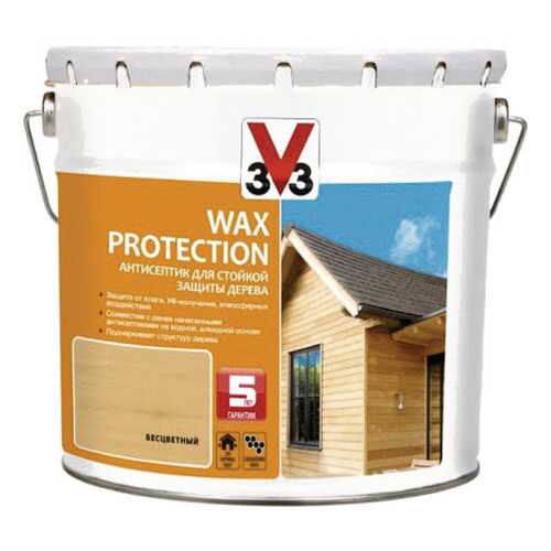 Алкидный антисептик для дерева с добавлением воска WAX PROTECTION Красное дерево 2,5л.