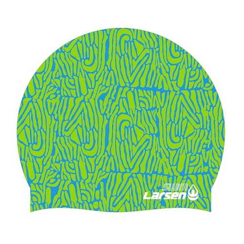 Шапочка для плавания Larsen SC green/blue