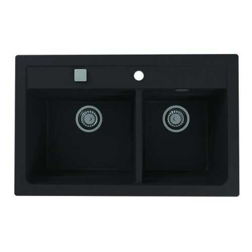 Мойка для кухни ALVEUS GRANITAL ATROX 50 CARBON - G91 в комплекте с сифоном 1132822