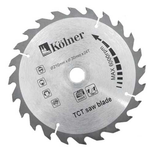 Диск пильный Kolner KSD210х30х24 серый (кн210-30-24)