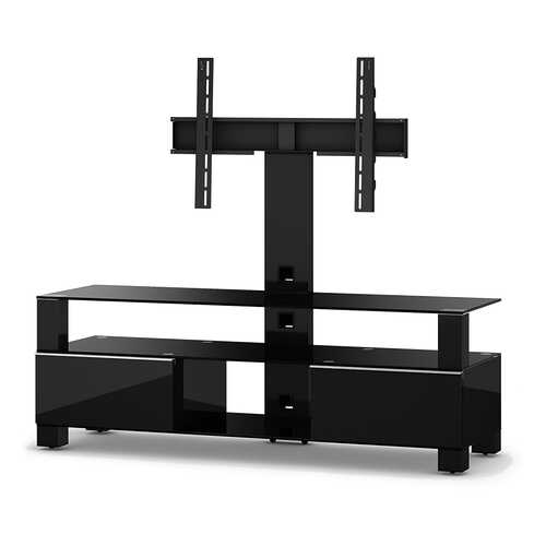 Тумба под телевизор приставная SONOROUS MD 8143-B-HBLK-BLK 140х44х121 см, черный