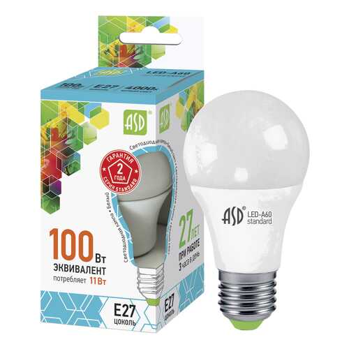 Эл,лампа ASD LED-A60-11W Е27 4000 990Лм