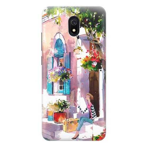 Чехол RE:PA для Xiaomi Redmi 8A с принтом Девочка на цветущей улочке