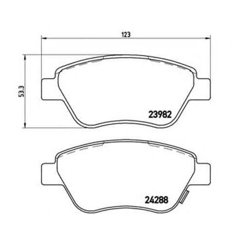 Комплект тормозных колодок Brembo P59051