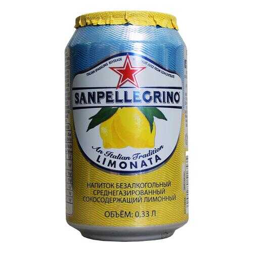 Напиток сокосодержащий San Pellegrino со вкусом лимона, 0,33 л а/б по 6шт