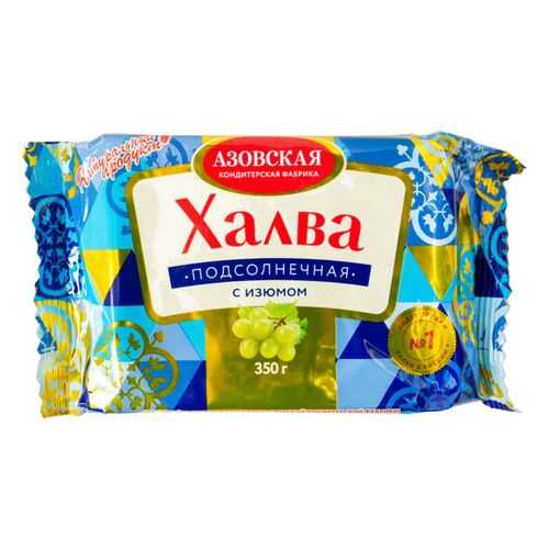 Халва подсолнечная Азовская кондитерская фабрика с изюмом 350 г