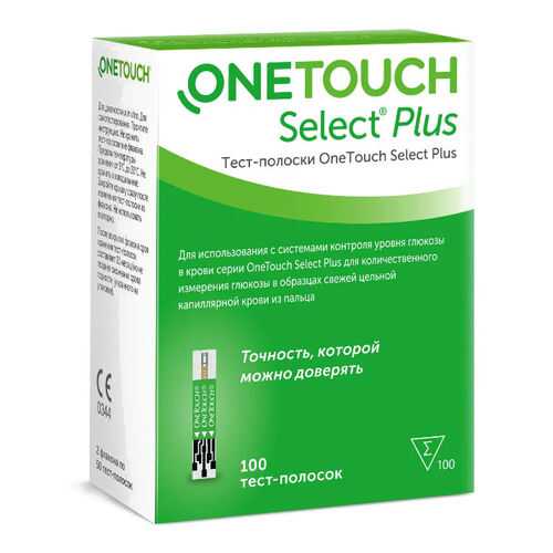 Тест-полоски OneTouch Select Plus 100 шт.