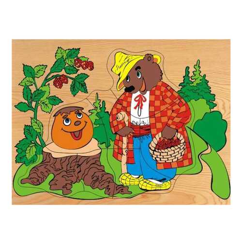 Пазл Wooden Toys Колобок и медведь 7 деталей