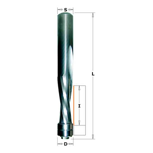 Фреза спиральная монолитная 12,7x50,8x114 Z=2 S=12 RH CMT 191.127.11B