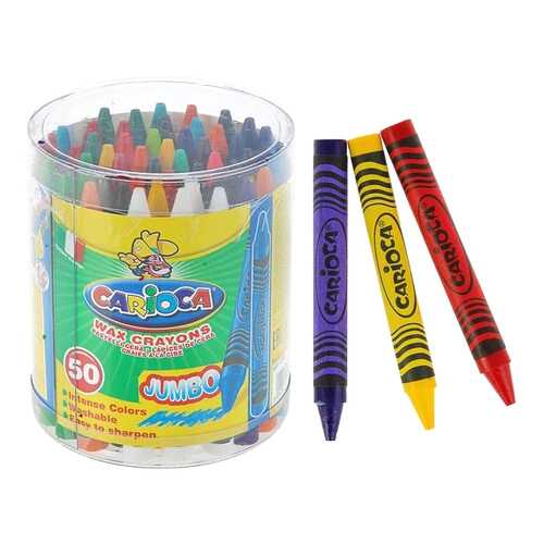 Набор крупных восковых мелков Carioca Wax Crayons Maxi 50 шт