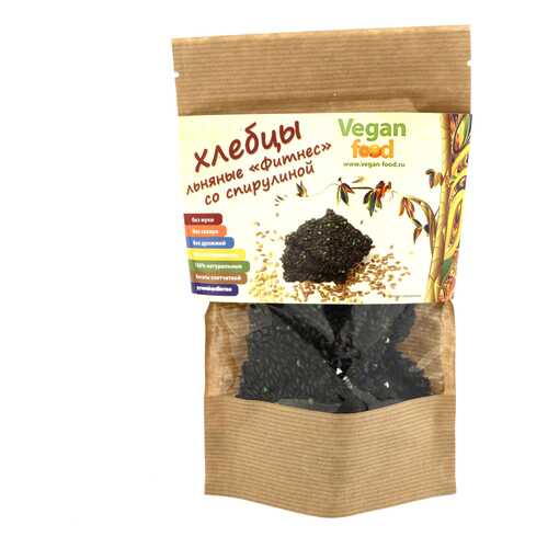 Хлебцы льняные Vegan-food фитнес со спирулиной 100 г