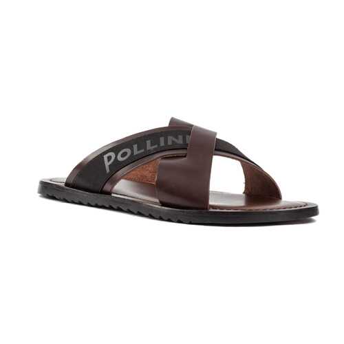 Шлепанцы мужские Pollini SB28021GOAUK0301 коричневые 45 RU