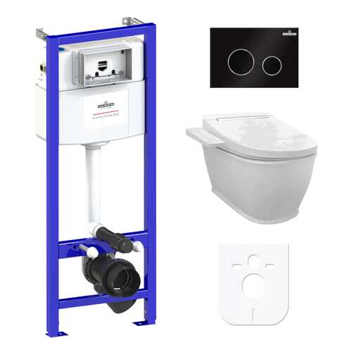 Комплект 5 в 1 подвесной унитаз Lavinia Boho Smart F-Control 3930011R, умный