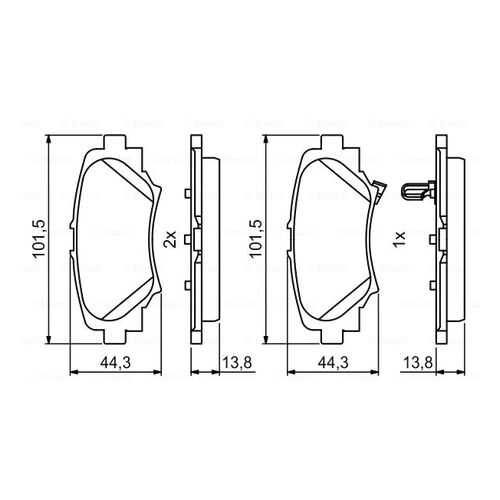 Комплект тормозных дисковых колодок Bosch 0 986 494 803
