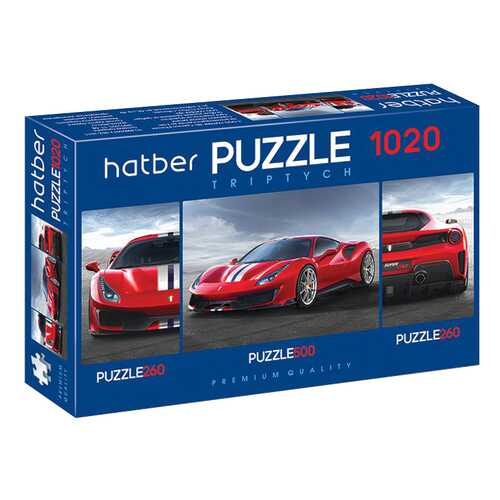 Пазлы Premium. Triptych. Super car, 1020 элементов, 3 картинки