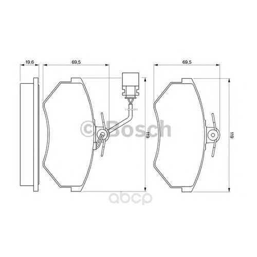 Колодки дисковые передние Bosch 0986460948