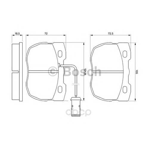 Тормозные колодки дисковые Bosch 0986424287