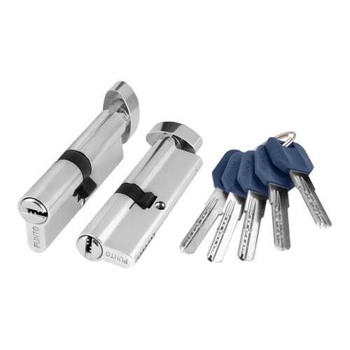 Цилиндровый механизм с вертушкой PUNTO, арт. Z402/90 mm (40+10+40) CP хром, 5 ключей