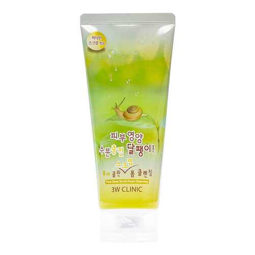 Скраб для лица 3W Clinic Pure Clean Scrub Foam Cleansing Snail 180 мл