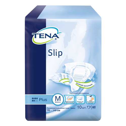Подгузники для взрослых TENA дышащие Слип Плюс L 100-150 10 шт.