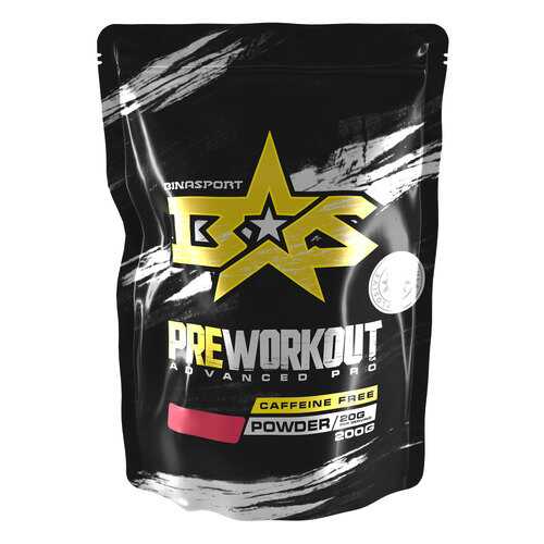 Предтренировочный комплекс Binasport Pre-Workout Advanced Pro без кофеина 200 г, Ананас
