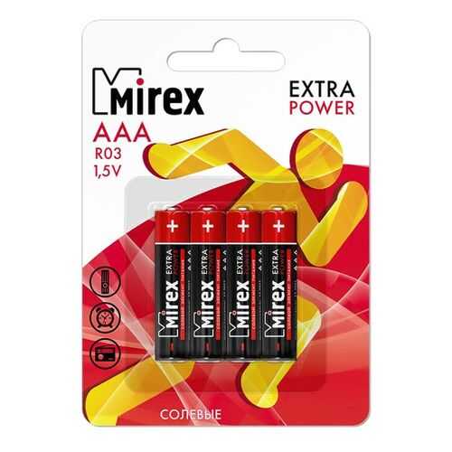 Батарейка солевая Mirex R03/AAA 1,5V 4 шт
